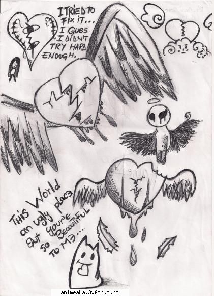 heart broken desene