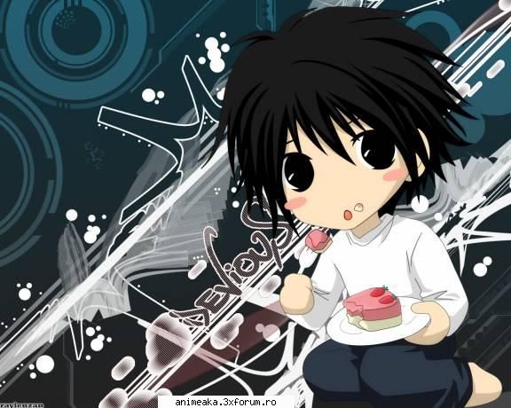 Poze L - adora dulciurile - Death Note